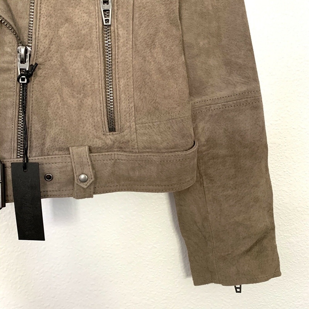 BLANKNYC Brown Suede Leather Moto Jacket - Picture 5 of 8